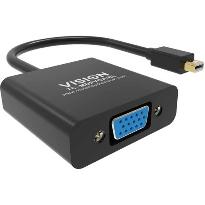 VISION Professional installation-grade Mini DisplayPort to VGA adaptor - maximum (TC-MDPVGA/BL)