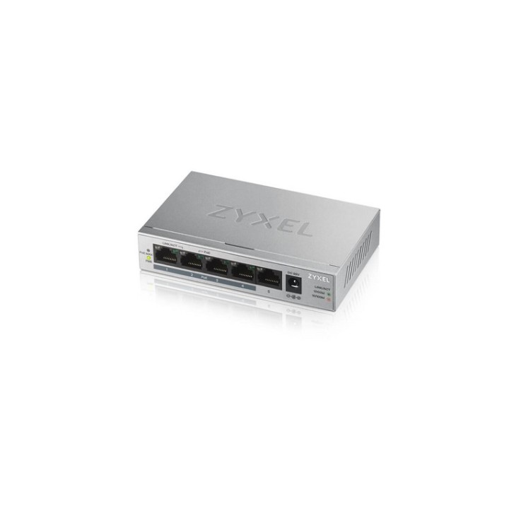 Zyxel GS1005HP - Switch - unmanaged - 4 x 10/100/1000 (PoE+) + 1 x 10/100/1000 - (GS1005HP-EU0101F)