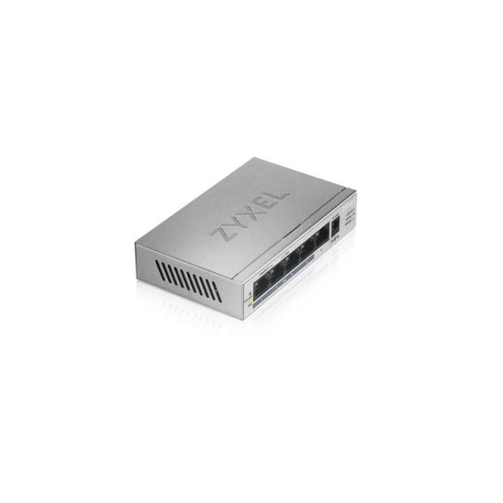Zyxel GS1005HP - Switch - unmanaged - 4 x 10/100/1000 (PoE+) + 1 x 10/100/1000 - (GS1005HP-EU0101F)