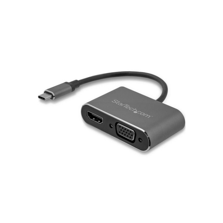 StarTech.com Adattatore USB-C a VGA + HDMI 2 in 1 - 4K 30Hz - Grigio Siderale - (CDP2HDVGA)