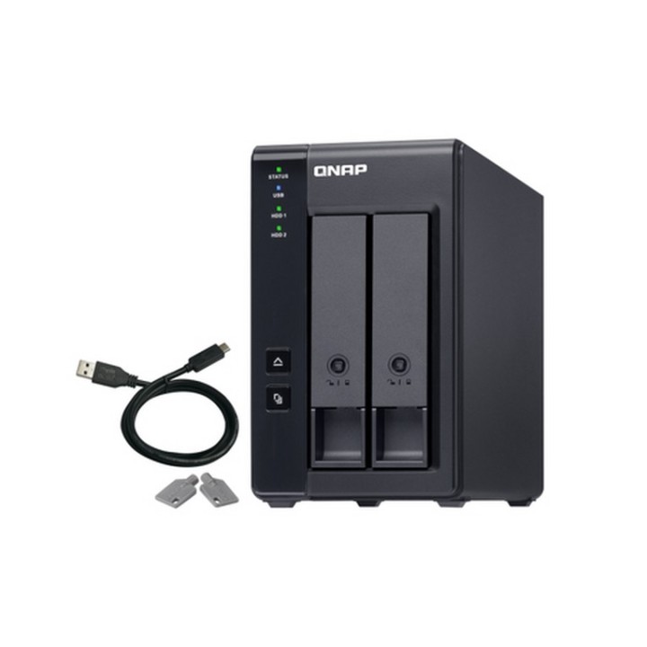 QNAP TR-002 - Array unità disco rigido - 2 alloggiamenti (SATA-600) - USB 3.1 Ge