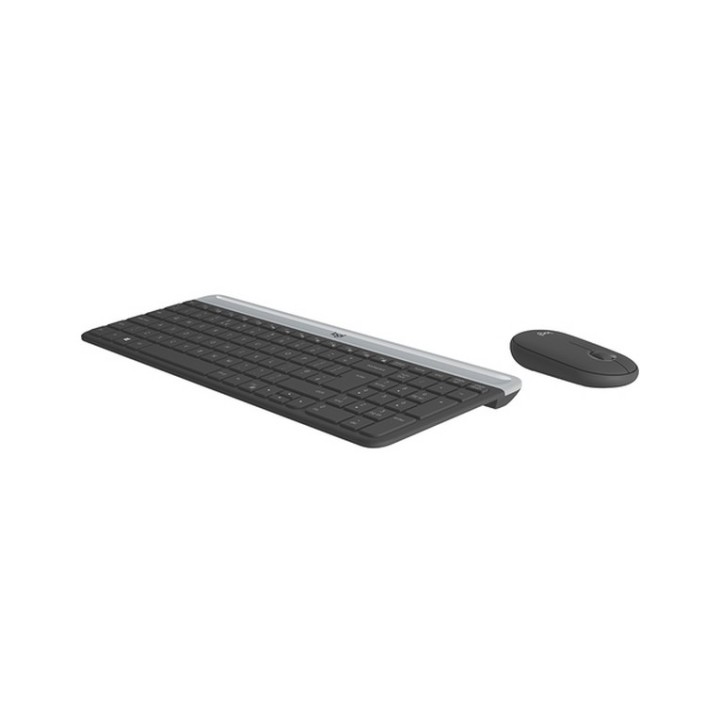 Logitech Slim Wireless Combo MK470 - Set mouse e tastiera - senza fili - 2.4 GHz