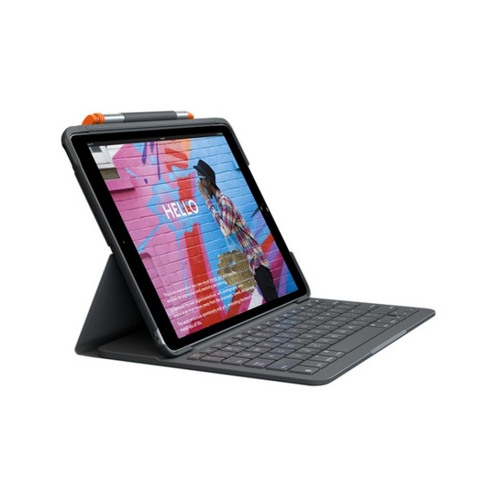 Logitech Slim Folio - Custodia tastiera e carta - senza fili - Bluetooth - QWERT