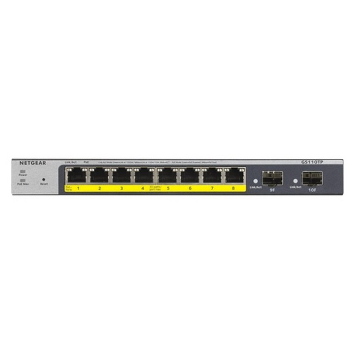 NETGEAR Smart GS110TPv3 - Switch - intelligente - 8 x 10/100/1000 (PoE) + 2 x SF (GS110TP-300EUS)