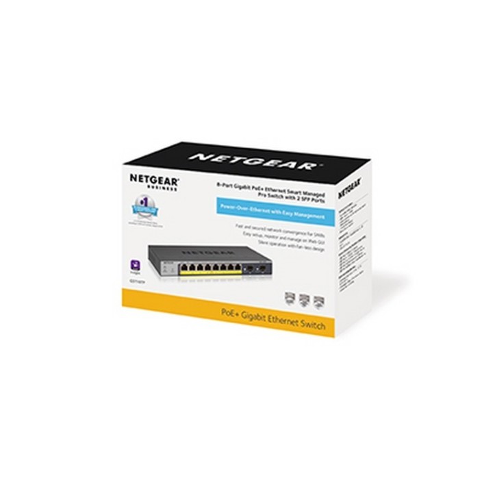 NETGEAR Smart GS110TPv3 - Switch - intelligente - 8 x 10/100/1000 (PoE) + 2 x SF (GS110TP-300EUS)