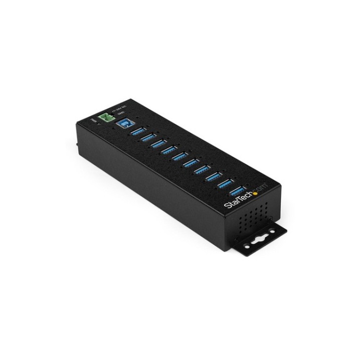Startech Hub USB 3.0 industriale a 10 porte - Adattatore di alimentazione estern (HB30A10AME)