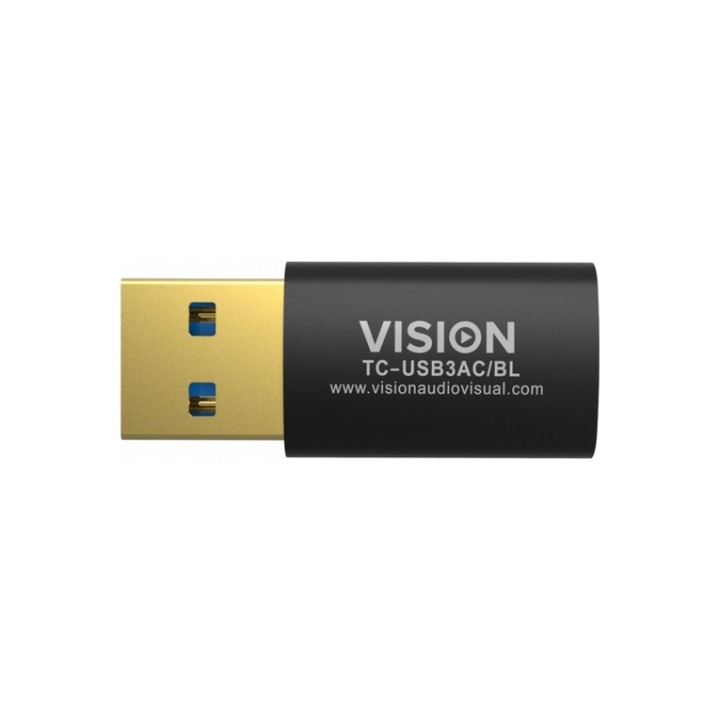 Vision Professional - Adattatore USB - USB Tipo A (M) a USB-C (F) - USB 3.0 - ne (TC-USB3AC/BL)