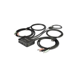 Startech Switch KVM HDMI a 2 porte con cavi integrati - USB 4K 60 Hz (SV211HDUA4 (SV211HDUA4K)