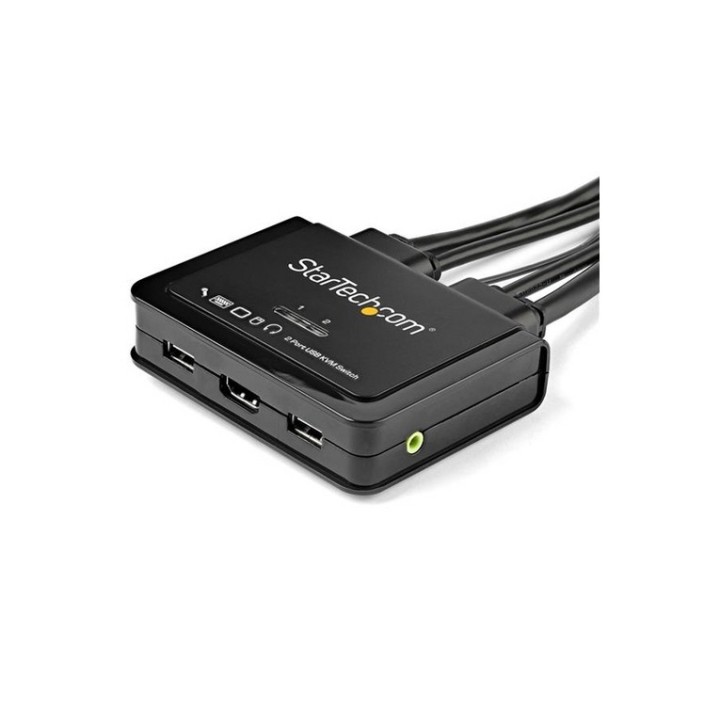 Startech Switch KVM HDMI a 2 porte con cavi integrati - USB 4K 60 Hz (SV211HDUA4 (SV211HDUA4K)
