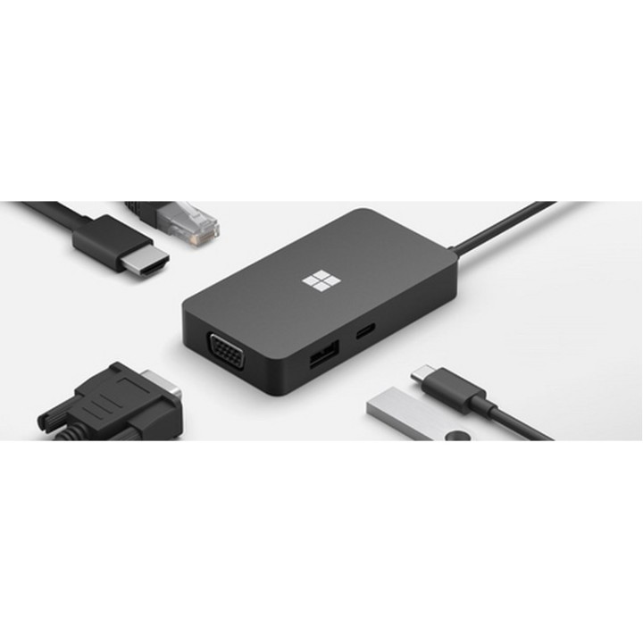 Microsoft USB-C Travel Hub - Docking station - USB-C - VGA, HDMI - 1GbE - commer