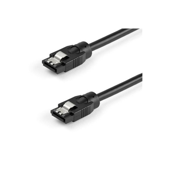 StarTech.com Cavo SATA tondo da 30 cm con connettori latch - 6Gbs - Cavo di alim (SATRD30CM)