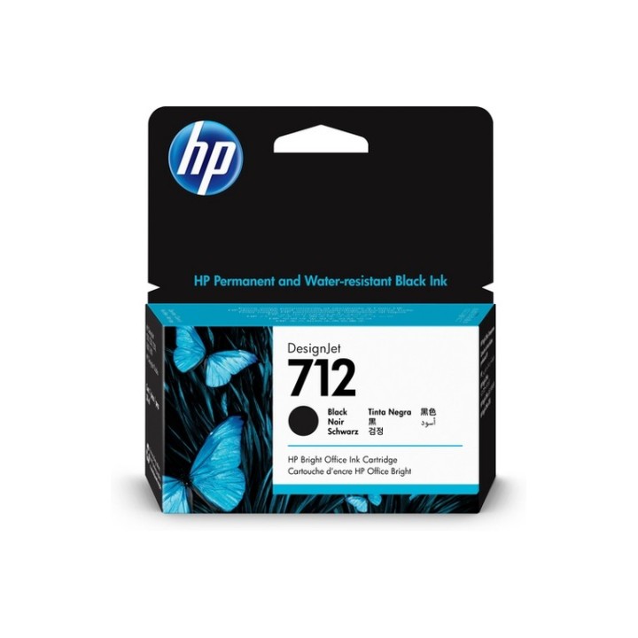 HP 712 - 38 ml - nero - originale - DesignJet - cartuccia d'inchiostro - per Des
