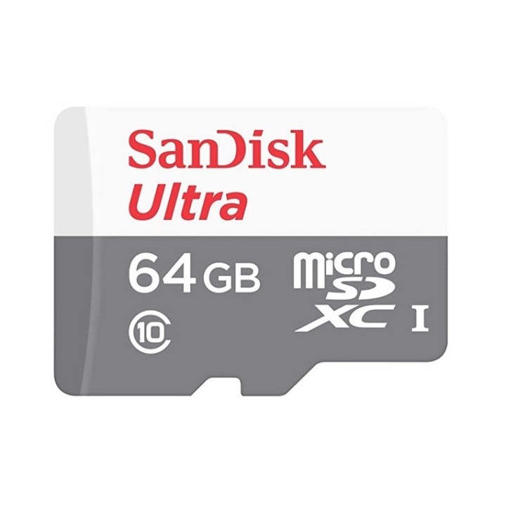 SanDisk Ultra - Scheda di memoria flash - 64 GB - Class 10 - UHS-I microSDXC (SDSQUNR-064G-GN3MN)