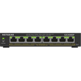 NETGEAR Plus GS308EP - Switch - intelligente - 8 x 10/100/1000 (PoE+) - desktop, (GS308EP-100PES)