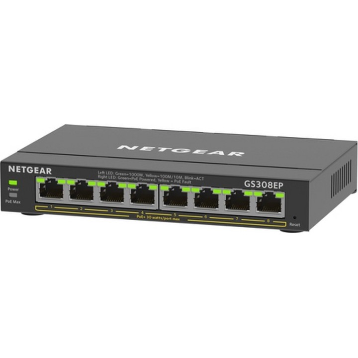 NETGEAR Plus GS308EP - Switch - intelligente - 8 x 10/100/1000 (PoE+) - desktop,