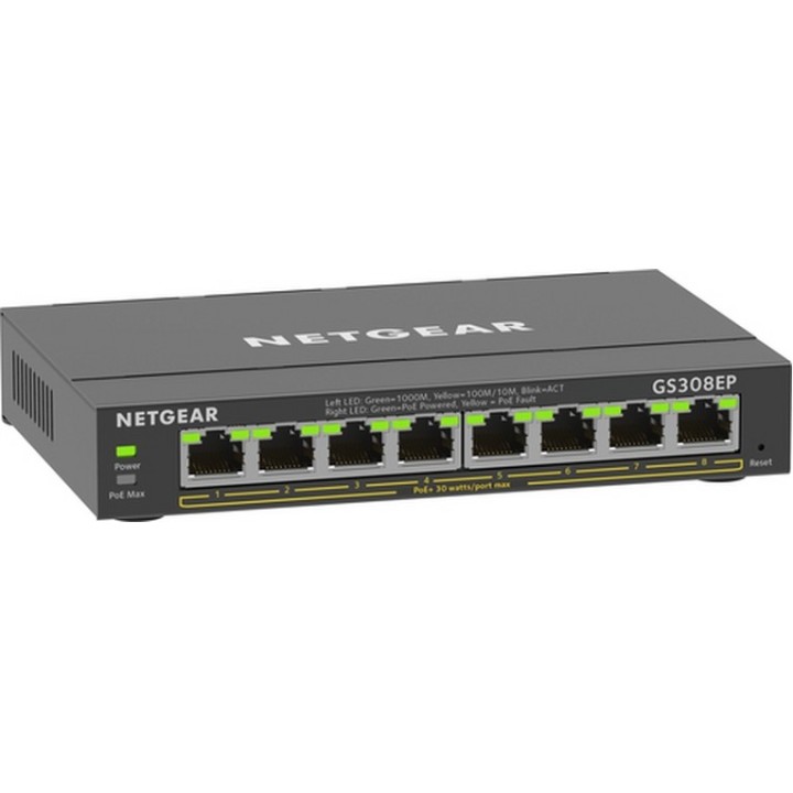 NETGEAR Plus GS308EP - Switch - intelligente - 8 x 10/100/1000 (PoE+) - desktop,