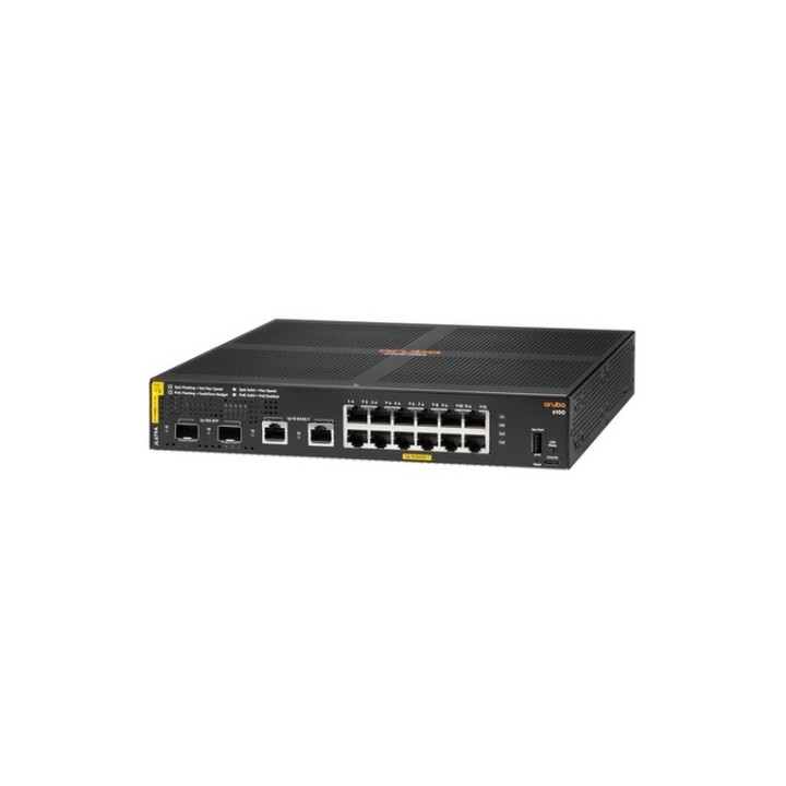 HPE Aruba 6100 12G Class4 PoE 2G/2SFP+ 139W Switch - Switch - gestito - 12 x 10/ (JL679AABB) - HP ENT