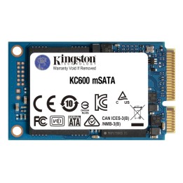 Kingston KC600 - SSD - crittografato - 256 GB - interno - mSATA - SATA 6Gb/s - 2 (SKC600MS/256G)