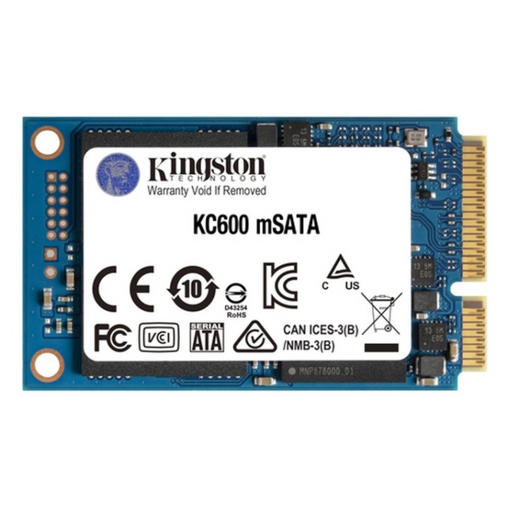 Kingston KC600 - SSD - crittografato - 256 GB - interno - mSATA - SATA 6Gb/s - 2 (SKC600MS/256G)