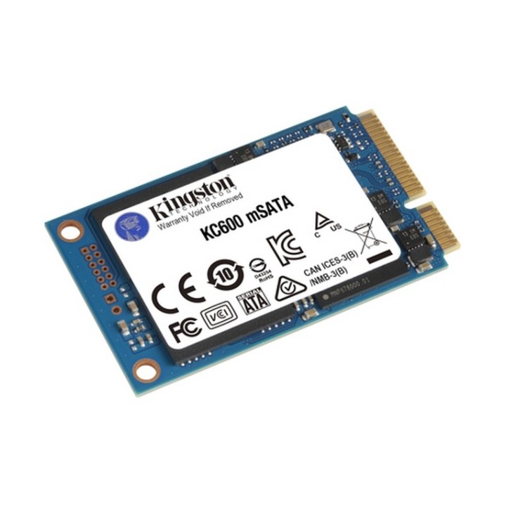 Kingston KC600 - SSD - crittografato - 256 GB - interno - mSATA - SATA 6Gb/s - 2 (SKC600MS/256G)