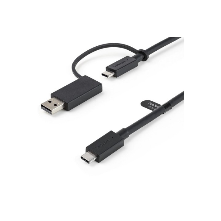 StarTech Cavo USB-C da 1m con adattatore dongle USB-A - Cavo ibrido 2-in-1 USB t (USBCCADP)