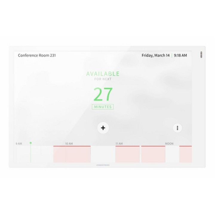 Crestron 10.1 in. Room Scheduling Touch Screen, White Smooth