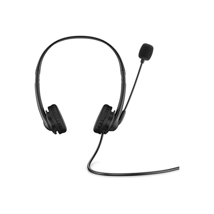 HP G2 - Cuffie con microfono - over ear - cablato - USB - nero ombreggiato