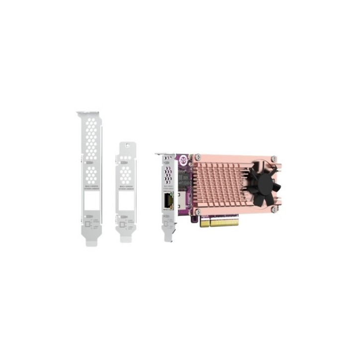 QNAP QM2-2P10G1TB - Storage controller - M.2 - PCIe 3.0 x4 (NVMe) - profilo bass