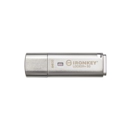 Kingston IronKey Locker+ 50 - Chiavetta USB - crittografato - 64 GB - USB 3.2 Ge